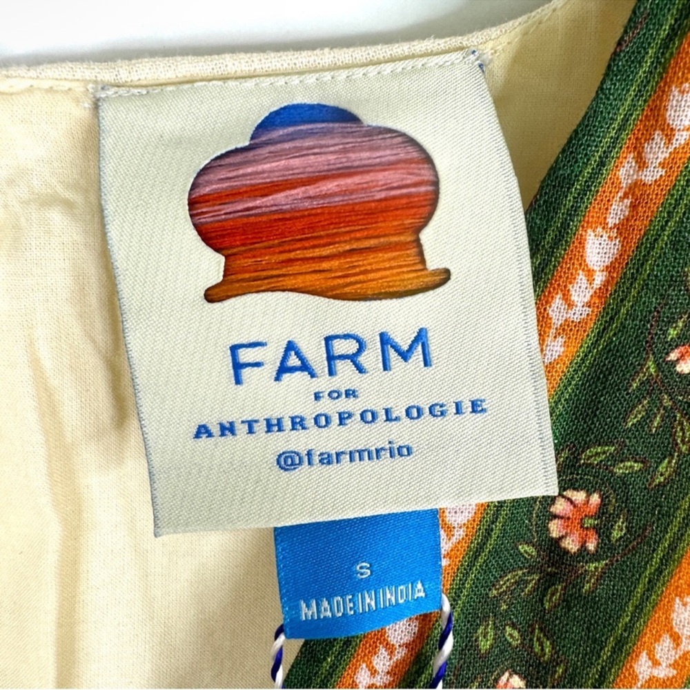 FARM RIO x ANTHROPOLOGIE Palm V-Neck Midi Dress Size S *New with Flaw* - Picture 15 of 16